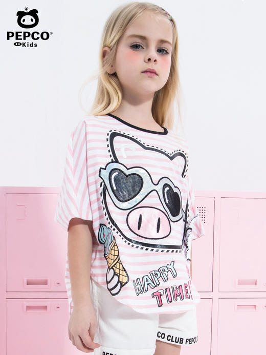 【秒杀】21P148童圆领短袖针织衫 商品图1