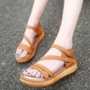 【服饰鞋包】*夏平底凉鞋女上新韩版松糕厚底大码女鞋绑带一字搭扣罗马凉鞋 商品缩略图3