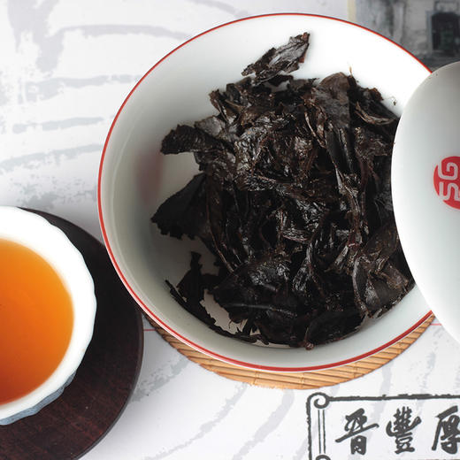 晋丰厚百年老茶号 安化黑茶2018年时光守候邮票茶手筑茯砖1.3千克 商品图4