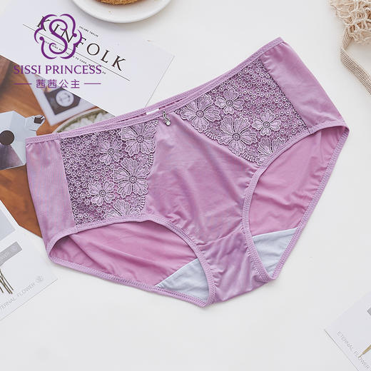 重工蕾丝  包臀  竹炭纤维底档  伊人花开美臀裤 商品图1