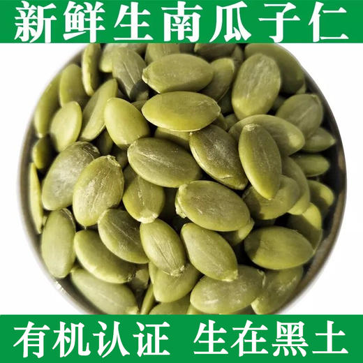 【有机生南瓜籽仁/南瓜籽】 熟于自然 生在黑土  五谷杂粮  可做料理 精力汤 烤面包 拌沙拉 商品图0
