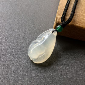 冰种厚庄翡翠佛手瓜福寿