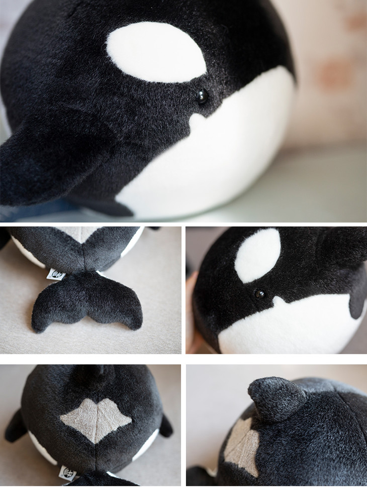 博物小馆原创圆宝虎鲸毛绒鲸鱼玩具儿童节可爱