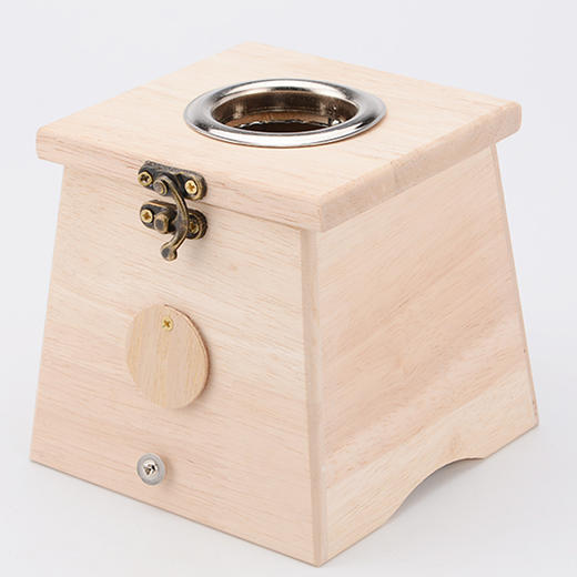 【实木材质、加厚防烫】实木单孔4cm灸盒 商品图1