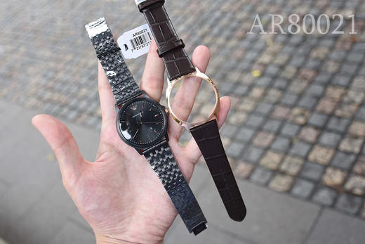 原单双壳套！两种风格，任意切换！   阿玛尼Armani Ar80021
表壳：316L精钢
表镜：强化矿物质玻璃
表带：精钢/进口牛皮 商品图0