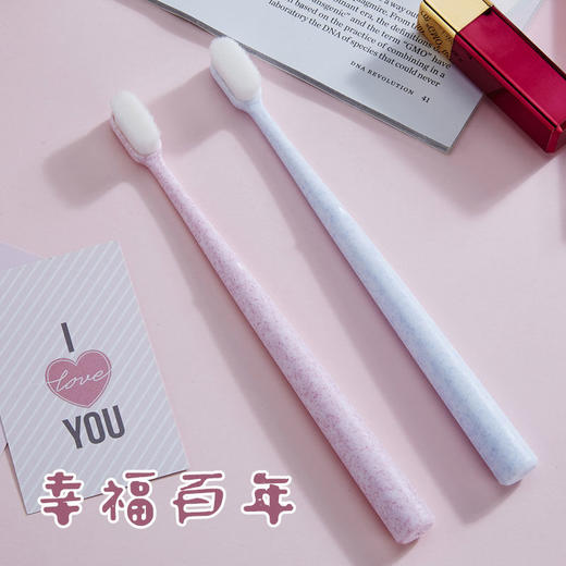 【万根刷毛洁净护龈  2只装】企鹅绒超细软毛牙刷 抖音同款家用情侣孕妇月子牙刷 商品图4