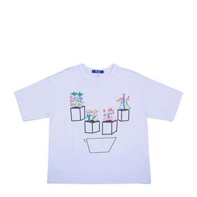 BOUNDLESS 落花流水图案宽松T恤 B191T09