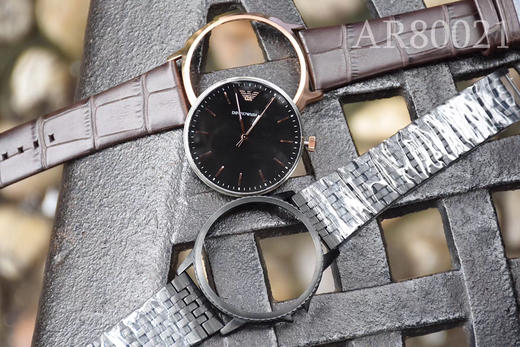 原单双壳套！两种风格，任意切换！   阿玛尼Armani Ar80021
表壳：316L精钢
表镜：强化矿物质玻璃
表带：精钢/进口牛皮 商品图4