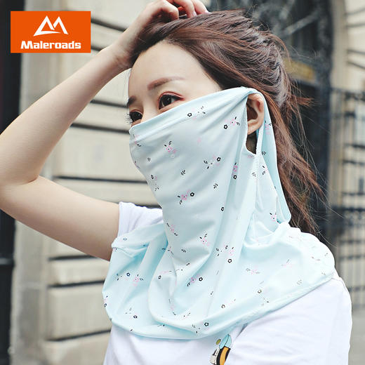 夏季挂耳防晒面罩冰丝遮脸面纱小围脖面巾脖套薄款全脸女 商品图13