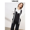 VIMAGE纬漫纪春季黑色商务时尚显瘦V领肩带连体裤V1107715 商品缩略图2