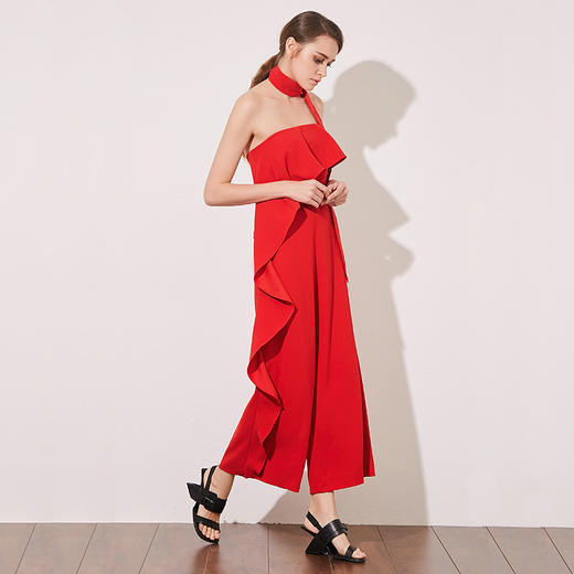 VIMAGE纬漫纪夏季女装个性时尚裹胸荷叶边连衣裤连体裤夏V977504 商品图3