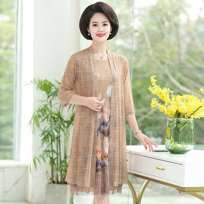 YL  GL-921 时尚妈妈夏装连衣裙宽松过膝 商品图6