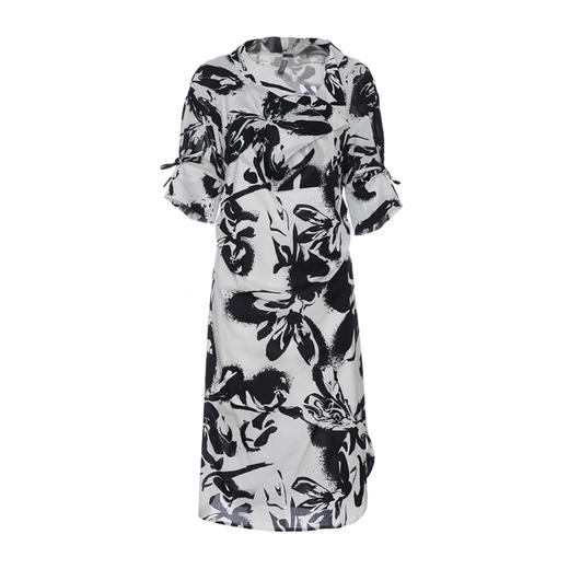 vimage纬漫纪设计师品牌时尚短袖泼墨印花连衣裙夏裙子V1107717 商品图4