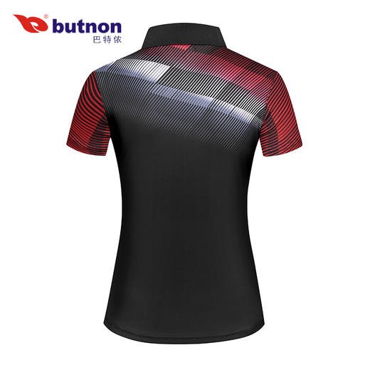 9114巴特侬 butnon 运动t恤排汗透气速干短袖运动polo衫翻领有领针织女装羽毛球服团购 商品图10