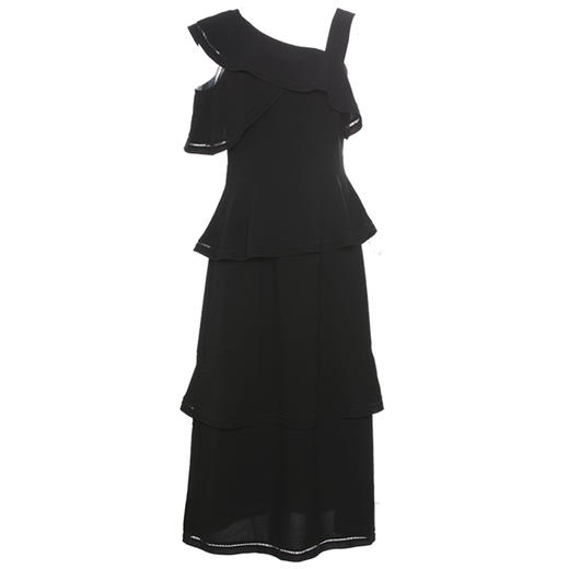 VIMAGE纬漫纪春季优雅斜肩礼服收腰显瘦连衣裙V1077602 商品图3