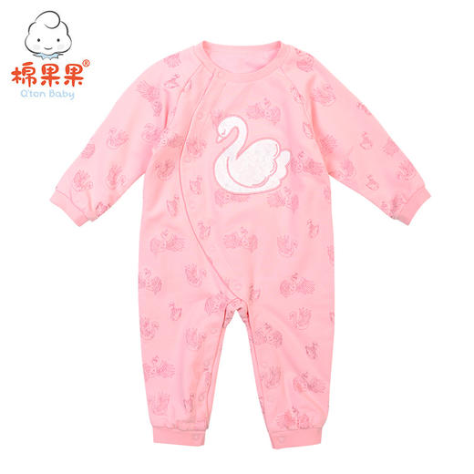 棉果果春秋款女童 偏襟连体衣连身衣哈衣M122720219085 商品图2