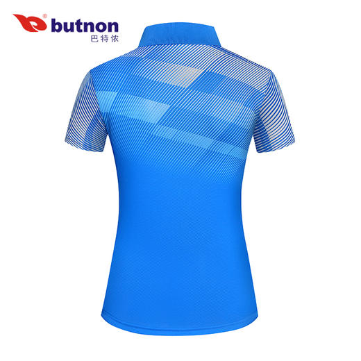 9114巴特侬 butnon 运动t恤排汗透气速干短袖运动polo衫翻领有领针织女装羽毛球服团购 商品图6