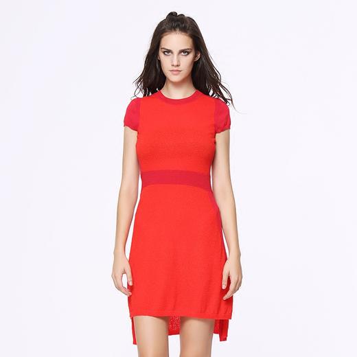 VIMAGE纬漫纪夏新款女装弹力高腰修身显瘦针织连衣裙 短袖V701306 商品图1