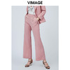 vimage纬漫纪新款春季韩版蒲粉百搭高腰垂感九分微喇裤休闲裤V1105711 商品缩略图0