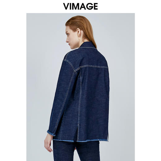 vimage纬漫纪春季韩版女装设计师品牌丹宁牛仔短时尚外套V1103701 商品图3