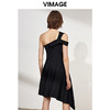 VIMAGE纬漫纪女装春夏斜肩礼服连衣裙 不规则裙摆晚礼服V1077604 商品缩略图3