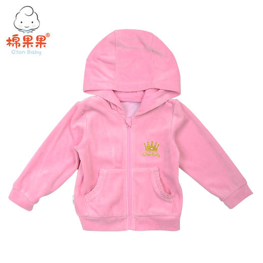 棉果果春秋款女童纯棉天鹅绒长袖外套M122100419077 商品图0