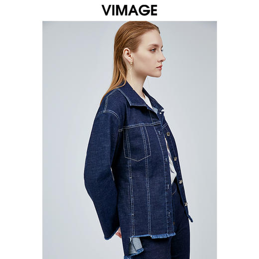 vimage纬漫纪春季韩版女装设计师品牌丹宁牛仔短时尚外套V1103701 商品图2