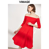 VIMAGE纬漫纪品牌女装春季时尚气质露肩宴会礼服女连衣裙V1077608 商品缩略图2
