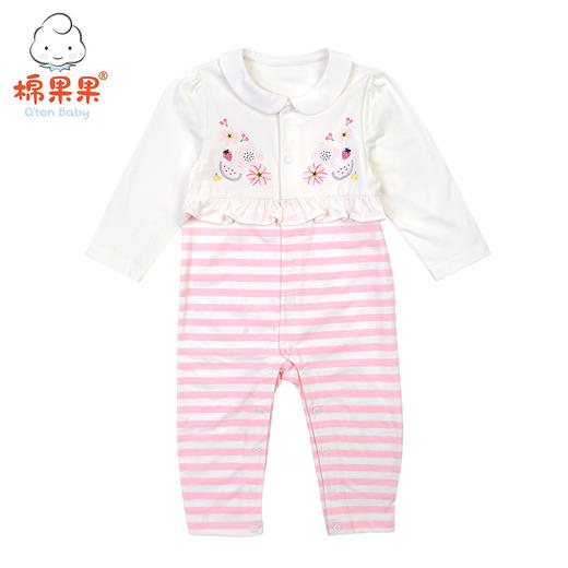棉果果春秋款女童 对开连体衣连身衣哈衣M122722219100 商品图0