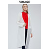 vimage纬漫纪设计师品牌红色薄款风衣女中长款防晒服外套V1104705 商品缩略图0