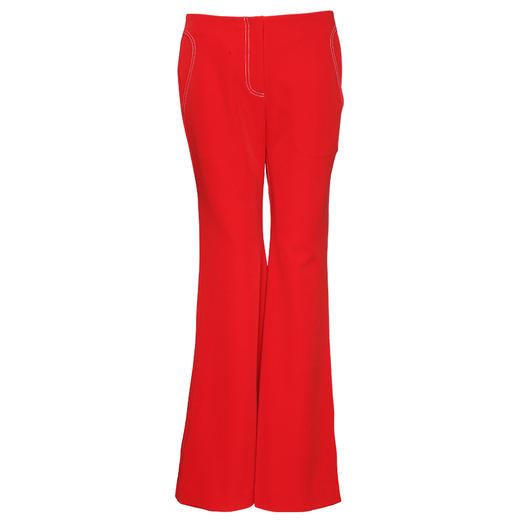 vimage纬漫纪春夏季高腰显瘦百搭微喇裤休闲裤红色长裤V1105708 商品图4