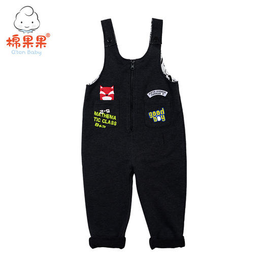 棉果果春秋款男童女童小毛圈背带裤M102204219069 商品图1