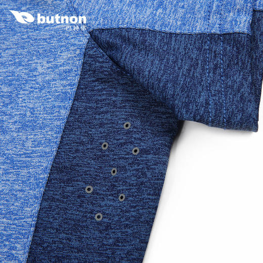 9116巴特侬 运动T恤女短袖立领拉链上装夏季新品透气速干衣运动服拼色针织上衣 商品图5