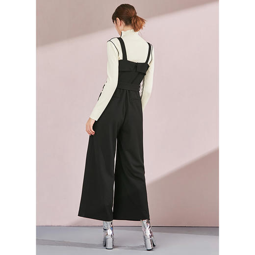 VIMAGE纬漫纪品牌女装冬季时尚百搭吊带连体裤高腰长裤V1007635 商品图4