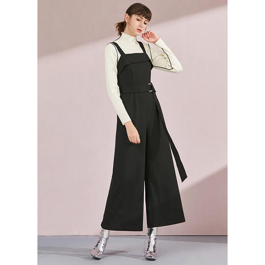 VIMAGE纬漫纪品牌女装冬季时尚百搭吊带连体裤高腰长裤V1007635 商品图2