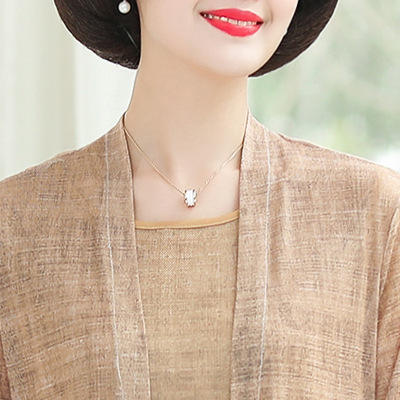 YL  GL-921 时尚妈妈夏装连衣裙宽松过膝 商品图3