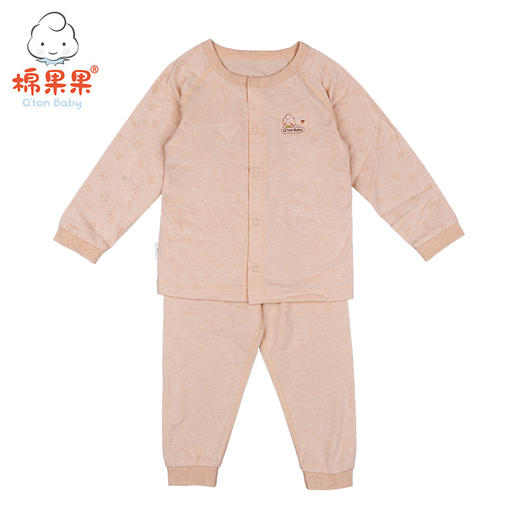 棉果果春秋款新疆彩棉男童女童上衣+裤子 对开套装M101304119006 商品图0