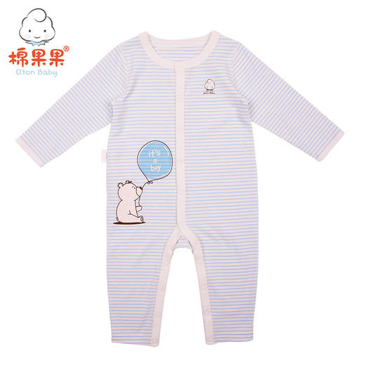 棉果果春秋款男童女童 内衣对开连体衣M501722219032 商品图1