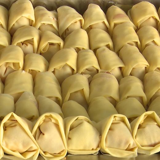 丁莲芳鲜肉开洋干贝千张包皮韧肉鲜开洋干贝提鲜湖州四大名小吃之首