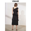 VIMAGE纬漫纪春季优雅斜肩礼服收腰显瘦连衣裙V1077602 商品缩略图2
