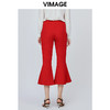 vimage纬漫纪新款夏季百搭高腰显瘦洋气九分裤微喇裤休闲裤女V1105709 商品缩略图7