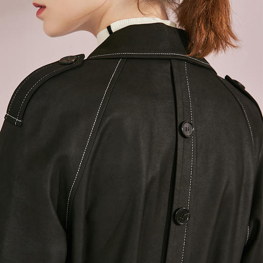 VIMAGE纬漫纪品牌女装冬季时尚修身西装领绵羊皮保暖皮衣V1093602 商品图3