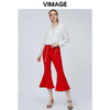 vimage纬漫纪新款夏季百搭高腰显瘦洋气九分裤微喇裤休闲裤女V1105709 商品缩略图6