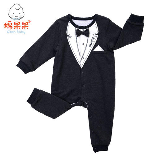 棉果果春秋款男童 对开连体衣连身衣哈衣M112722219068 商品图0