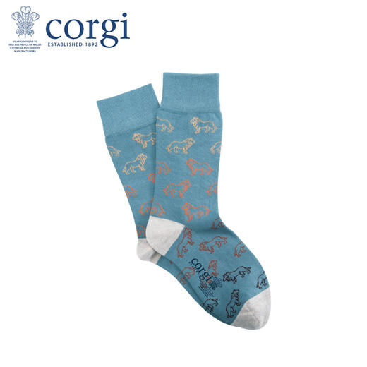 英国CORGI·夏季新款男士休闲运动袜子轻棉薄款时尚街头潮中筒袜 商品图0