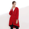 VIMAGE纬漫纪秋季九分袖V领羊毛毛呢外套中长款呢大衣女V914504 商品缩略图3