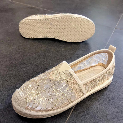 【买麻鞋，雅路人】防脚臭，夏季新款女鞋蕾丝镂空鞋女乐福鞋女时尚懒人鞋手工麻鞋休闲女鞋YD-116千层底 商品图2