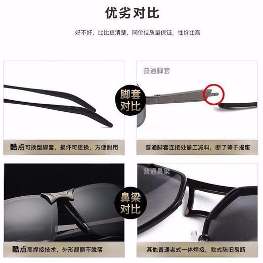 【智能变色 司机专用墨镜】日夜两用变色太阳眼镜 偏光司机开车专用 商品图3