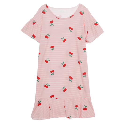 雅黛丽夏款新品卡通印花棉质睡衣女中长款睡裙家居服多色DYJ91011 商品图1