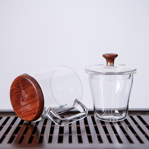 耐热玻璃茶杯泡茶马克杯带盖带过滤内胆双层办公杯男女 茶水分离 商品图2